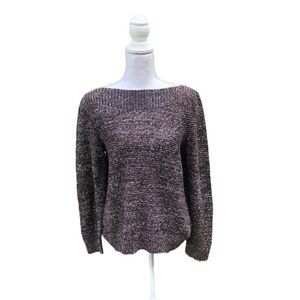 CROFT & BARROW Extended Neck Line Knitted Long Sleeve Sweater Size XL